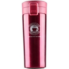 Kilitli Çift Katmanlı Paslanmaz Çelik Termos Bardak Araç Kahve Çay El Termosu Termos