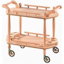 Mkd - Dek 106 / Retro Servis Arabası Cilasız Ham Ahşap