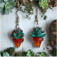 Sukulent Murano Küpe
