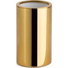 System Banyo Aksesuarları Tezgah Üstü Altın Rengi Diş Fırçalığı 100X60X60 Mm