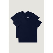 Altınyıldız Classics Slim Fit Bisiklet Yaka 2'li Düz Tişört Paketi