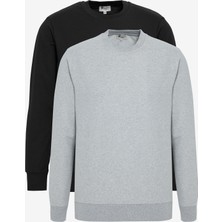 Altınyıldız Classics 2'li Paket Pamuklu Standart Fit Normal Kesim Bisiklet Yaka Sweatshirt