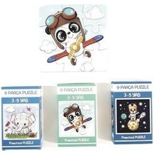 Okul Öncesi 9 Parça Puzzle Yapboz (3 Adet Farklı Resimlerde Puzzle)