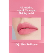 Mat Bitişli ve Uzun Süre Kalıcı Stick Ruj PERIPERA Ink Mood Matte Stick (09 Pink To Dance)