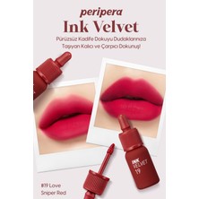 Yüksek Pigmentli, Kadife Görünümlü Gün Boyu Kalıcı Tint PERIPERA Ink Velvet (19 Love Sniper Red)