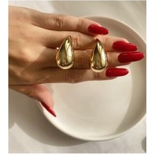 Lonia Bottega Su Damlası Küpe Kadın Kullanıcılar İçin Günlük Kullanıma Uygun Çelik Maden