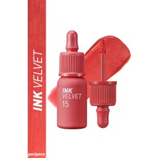 Yüksek Pigmentli, Kadife Görünümlü, Gün Boyu Kalıcı Tint PERIPERA Ink Velvet (15 Beauty Peak Rose)