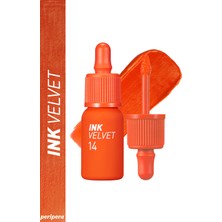 Yüksek Pigmentli, Kadife Görünümlü Gün Boyu Kalıcı Tint PERIPERA Ink Velvet (14 Inkrush Orange)