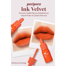 Yüksek Pigmentli, Kadife Görünümlü Gün Boyu Kalıcı Tint PERIPERA Ink Velvet (14 Inkrush Orange)