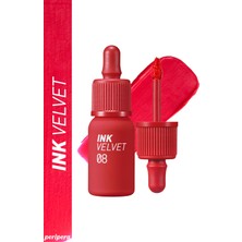 Yüksek Pigmentli, Kadife Görünümlü, Gün Boyu Kalıcı Tint PERIPERA Ink Velvet (8 Sellout Red)