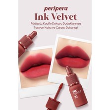 Peripera Yüksek Pigmentli, Kadife Görünümlü, Gün Boyu Kalıcı Tint Peripera Ink Velvet (3 Red Only)