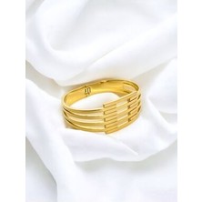 2 Yıl Garanti Belgeli Çelik Altın Renk Kaburga Bilezik