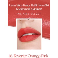 Peripera Uzun Süre Kalıcı Hafif Formüllü Kadife Bitişli Tint PERIPERA Ink Airy Velvet(16Favorite Orange Pink)