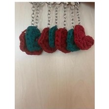 Bordo Kalp Anahtarlık 10 Adet