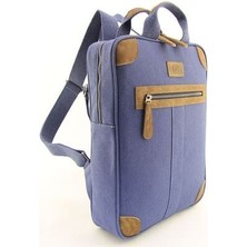 Unisex Kanvas Su Geçirmez Dayanıklı 16 Inç Laptop Evrak Sırt Çantası (El Çantası Hediyeli)