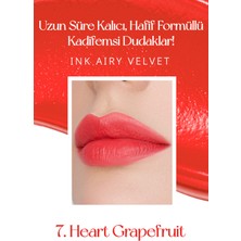 Uzun Süre Kalıcı ve Hafif Formüllü Kadife Bitişli Tint PERIPERA Ink Airy Velvet (7 Heart Grapefruit)