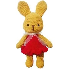 Sevimli Oyun Arkadaşı Winnie Temalı Tavşancık Amigurumi Bebek 35CM