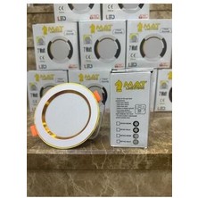 7 Watt 3 Renk LED Spot Gold Beyaz Kasa Isık Rengi Beyaz 10 Adet