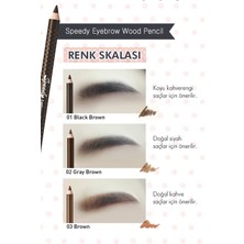 Yumuşak Dokuda Pürüzsüz Görünüm Sunan Kaş Kalemi PERIPERA Speedy Eyebrow Wood Pencil (1 Black Brown)