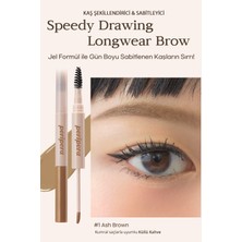 Uzun Süre Kalıcı, Yoğun Pigmentli Kaş Jeli PERIPERA Speedy Drawing Longwear Brow (02 Ash Brown)