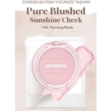 Pastel Tonlarda Sebum Dengeleyici Toz Allık PERIPERA Pure Blushed Sunshine Cheek (06 Morning Blush)