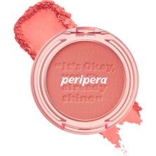 Pastel Tonlarda Sebum Dengeleyici Toz Allık PERIPERA Pure Blushed Sunshine Cheek (03 Afternoon Red)