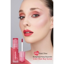 Mat Bitişli, Dolgun ve Pürüzsüz Görünüm Sunan Tint PERIPERA Ink Mood Matte Tint (06 Pink Dive)