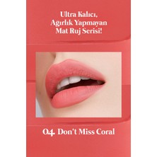 Mat Bitişli ve Uzun Süre Kalıcı Stick Ruj PERIPERA Ink Mood Matte Stick (04 Don't Miss Coral)