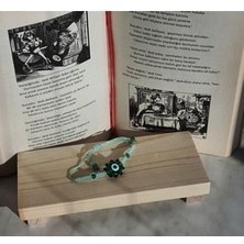 Yeşil Göz Murano Makrome Bileklilk