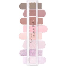 Peripera Mat, Işıltılı ve Simli Far Paleti Peripera All Take Mood Palette (09 Moonlike Lavender Pink)