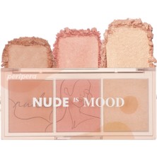 3’lü Allık ve Highlighter Paleti PERIPERA All Take Mood Cheek Palette  (1 Nude is Mood)