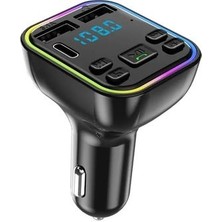 7 Renkli Car Fm Player 2 USB Şarj Cihazı 12-24V Üzerinde Fonksiyon Tuşlu