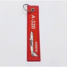 Airbus 320 Uçaklı Bez Anahtarlık