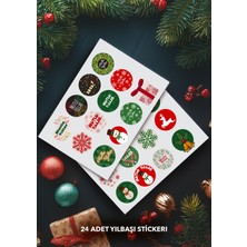 Artikel Yılbaşı Temalı, Hediye Paketi, Mutlu Yıllar Yılbaşı Hediye Paketi Sticker 24 Adet