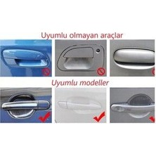 Araba Kapı Kolu Aşınmasını ve Çizilmesini Koruyucu Şeffaf Film (4lü Set)