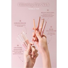 Su ve Tere Dayanıklı , Uzun Süre Kalıcı Stick Far Twinkle Pop Glittering Eye Stick (#12 Coral Me)