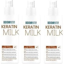 Boom Butter Keratin Milk Hızlı Uzama Dökülme Karşıtı 3'lü Saç Spreyi Paketi 150 ml x 3