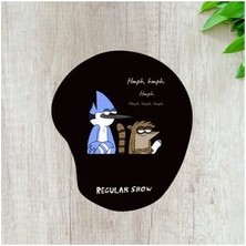 Bilek Destekli Mousepad Regular Show Ergonomik Kaymaz Taban Ev, Ofis, Oyun