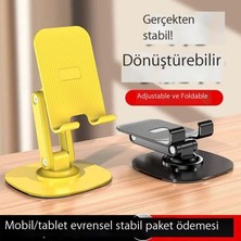 Leca Dönen Cep Telefonu Tutucusu Masaüstü Çok Fonksiyonlu Evrensel Tablet Tutucu Taşınabilir Iki Eksenli Katlanır Kaldırma (Yurt Dışından)