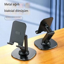 Leca Dönen Cep Telefonu Tutucusu Masaüstü Çok Fonksiyonlu Evrensel Tablet Tutucu Taşınabilir Iki Eksenli Katlanır Kaldırma (Yurt Dışından)