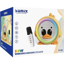 Sunix 20W 2400 Mah Karaoke Mikrofonlu Ledli Bluetooth Hoparlör BTS-250