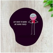 Bilek Destekli Regular Show Benson Ergonomik Kaymaz Taban Mousepad Ev, Ofis, Oyun