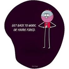 Bilek Destekli Regular Show Benson Ergonomik Kaymaz Taban Mousepad Ev, Ofis, Oyun