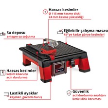 Einhell TE-TC 18/115 Li - Solo, Akülü Seramik Kesme Makinesi (Akü ve şarj cihazı dahil değildir)