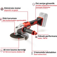 Einhell AXXIO 18/150 - Solo, Akülü Avuç Taşlama (Akü ve şarj cihazı dahil değildir)