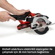 Einhell Akülü Daire Testere TE-CS 18/165-1 Li-Solo Power X-Change (18 V, Li-Ion, Ø165 x Ø20 mm Testere Bıçağı, Aletsiz Kesim Derinliği ve Açı Ayarı, Akü ve Şarj Cihazı Dahil Değildir) - 4331207