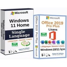 Office 2019 Pro Plus Lisans Süresiz + Windows 11 Home Single Language Lisans Süresiz - Sms Teslim.