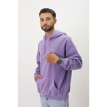 Eskitme Desenli Unisex Hoodie Sweatshirt