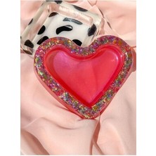 Pembe Hologramlı Özel Tasarım Epoksi Küllük