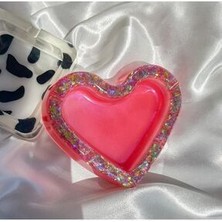 Pembe Hologramlı Özel Tasarım Epoksi Küllük